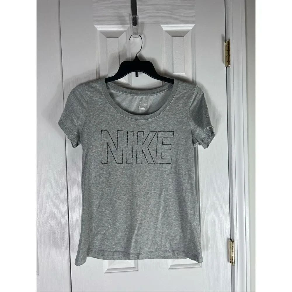 Nike Grey Womens Dri Fit Shirt Size M
